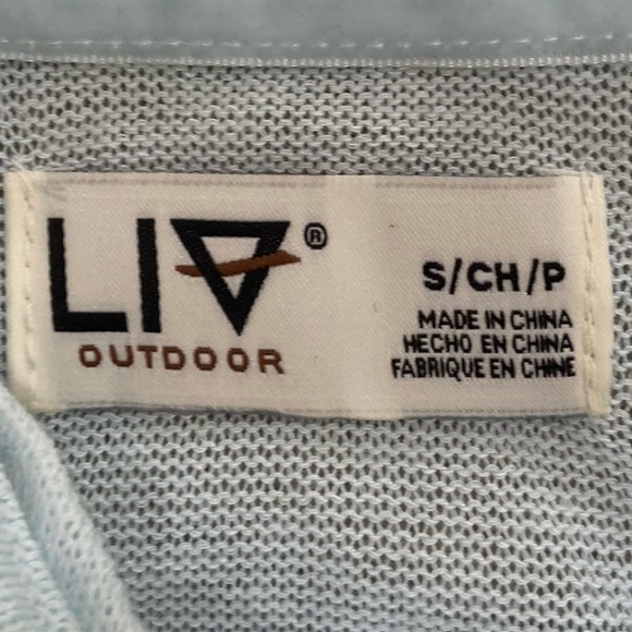 LIV Outdoor lightweight knit aqua hoodie kangaroo pocket size small - Picture 11 of 12